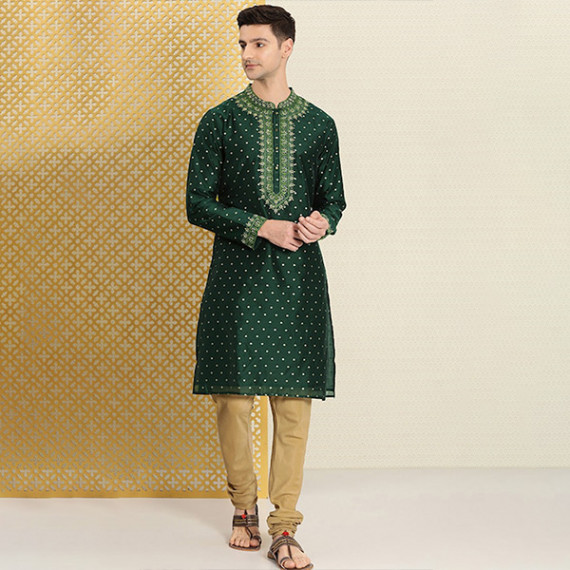 https://www.fashionrise.in/products/men-green-gold-toned-ethnic-motifs-embroidered-thread-work-jashn-kurta