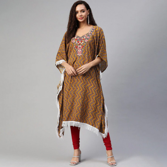 https://www.fashionrise.in/products/women-orange-brown-geometric-printed-thread-work-pure-cotton-kaftan-kurta