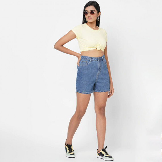 https://www.fashionrise.in/products/women-blue-slim-fit-high-rise-denim-shorts