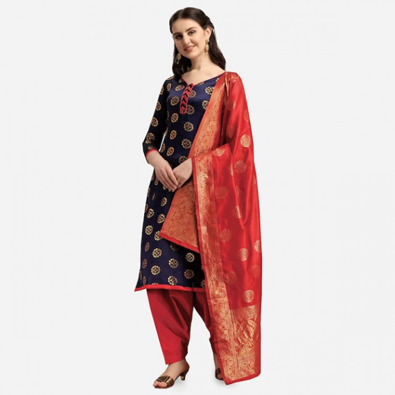 https://www.fashionrise.in/products/navy-blue-red-woven-design-banarasi-unstitched-dress-material