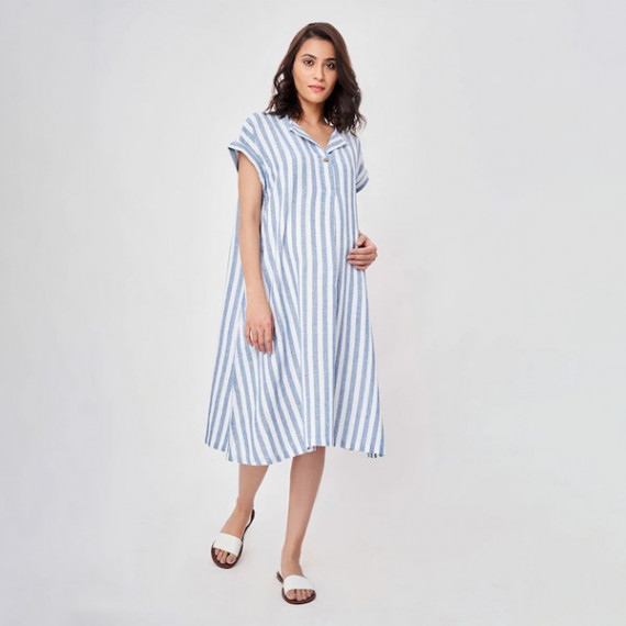 https://www.fashionrise.in/products/blue-striped-maternity-shirt-midi-dress