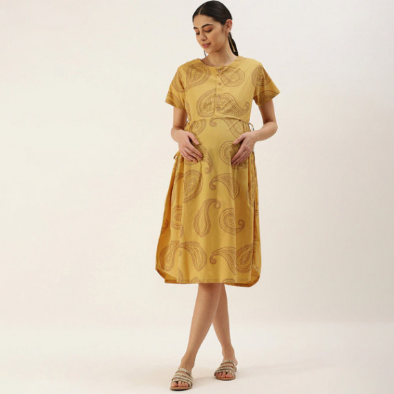 https://www.fashionrise.in/products/pure-cotton-ethnic-motifs-printed-maternity-a-line-dress