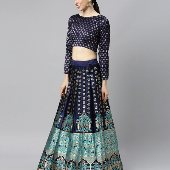 https://www.fashionrise.in/products/blue-green-woven-design-lehenga-choli